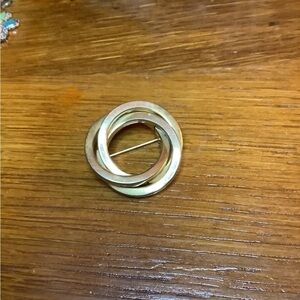 Vintage Double Circle Brooch